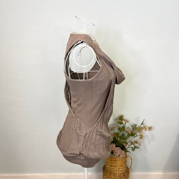 Stunning vintage y2k brown layered cowl neck tank top - Picture 4 of 5